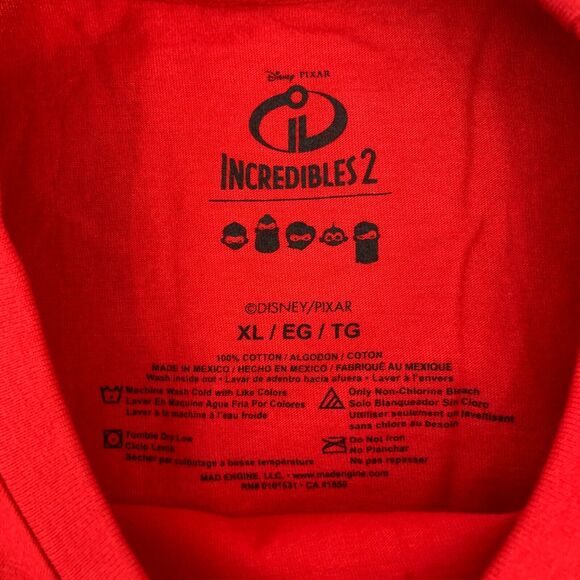 Incredibles 2 Pixar Movie T Shirt Mens S Small Red Short Sleeve 100% Cotton Tee - Picture 5 of 8